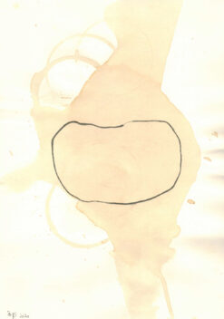 abstract artwork with coffee and pencil